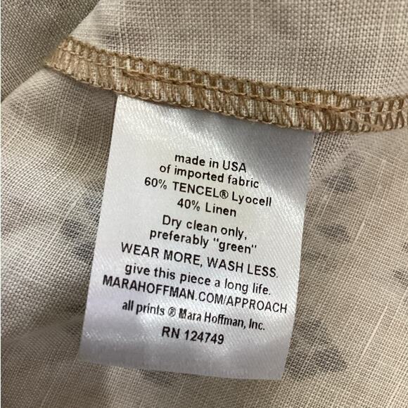 Mara Hoffman Silvana Snake Print Midi Dress In Sand Multi Size 2 Shirtdress - Picture 15 of 16